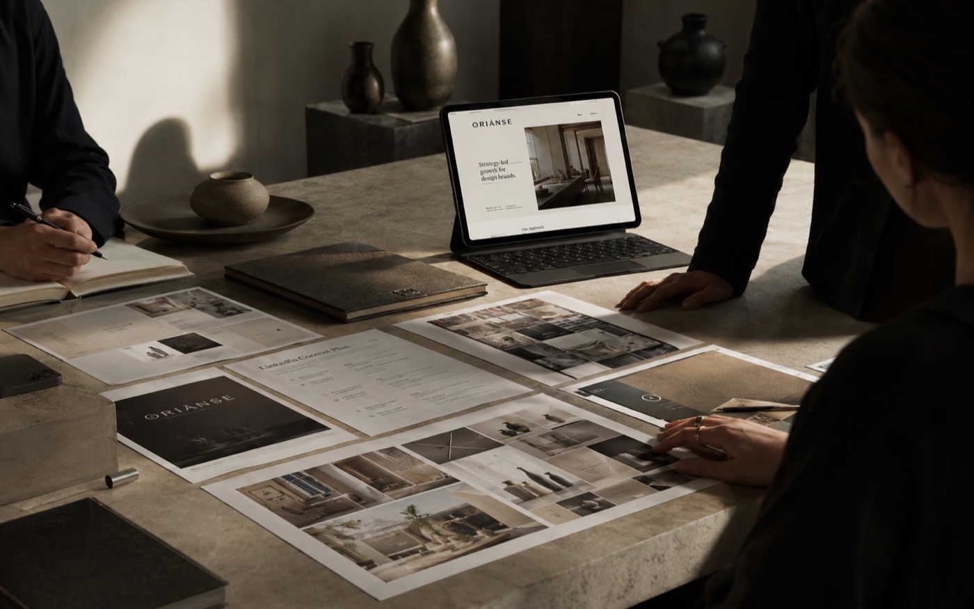 English website and case-study system